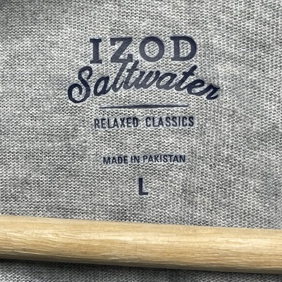 Izod Saltwater Shoreside Brewery Graphic Tee L Heather Grey - Picture 5 of 8